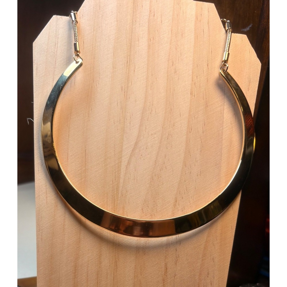 Chico's Collar Necklace Women OS Gold Excellent Polished Metal‎ Bib Statement
